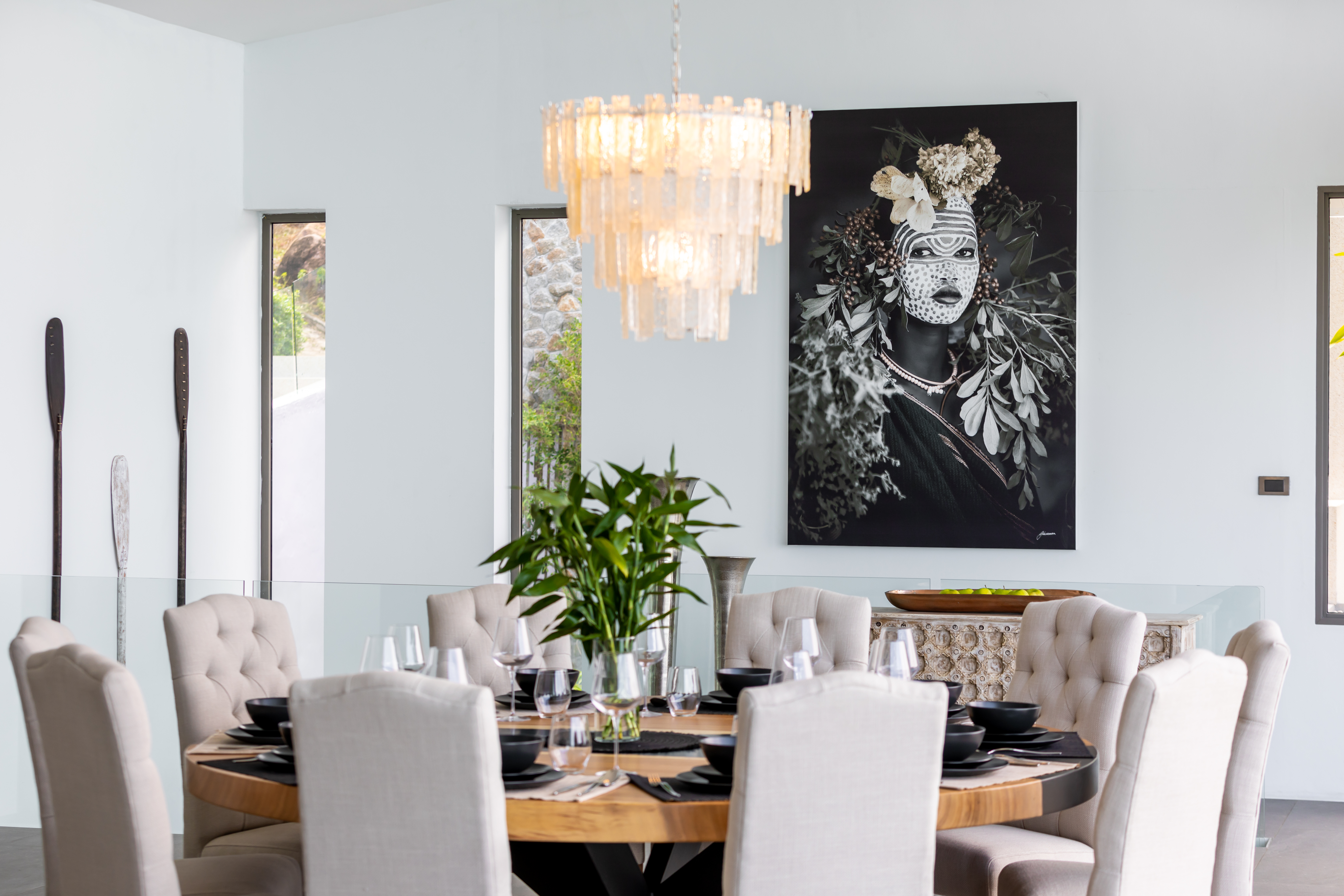 Living spaces at Villa Anushka